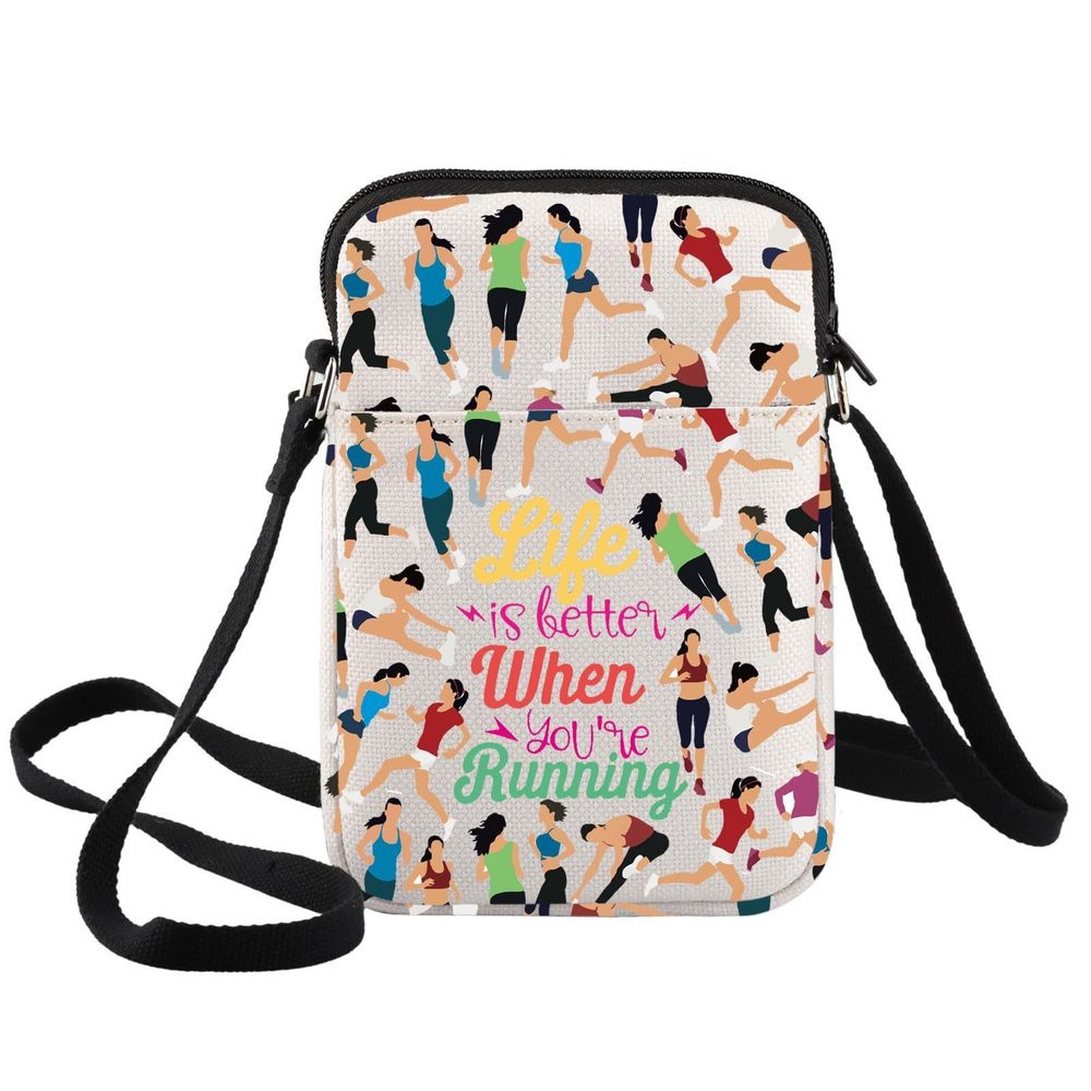Running Girls Crossbody Bag Runner Gifts Lift Is Letter When You'Re Running :v